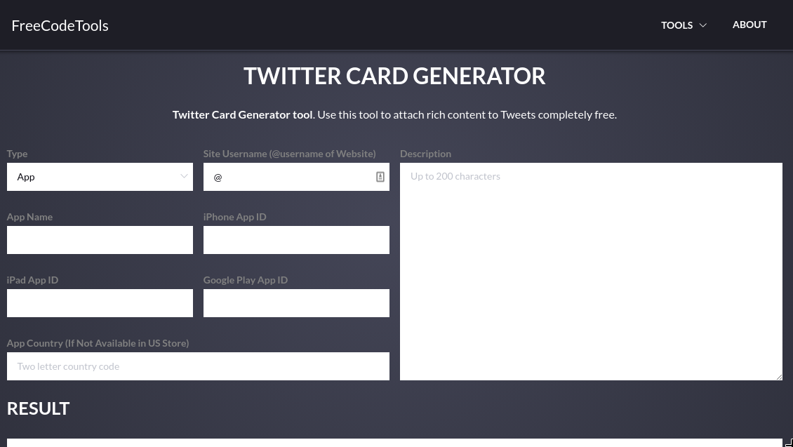 Twitter Card Generator